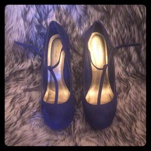Navy blue platform wedges ( size) 11 no box